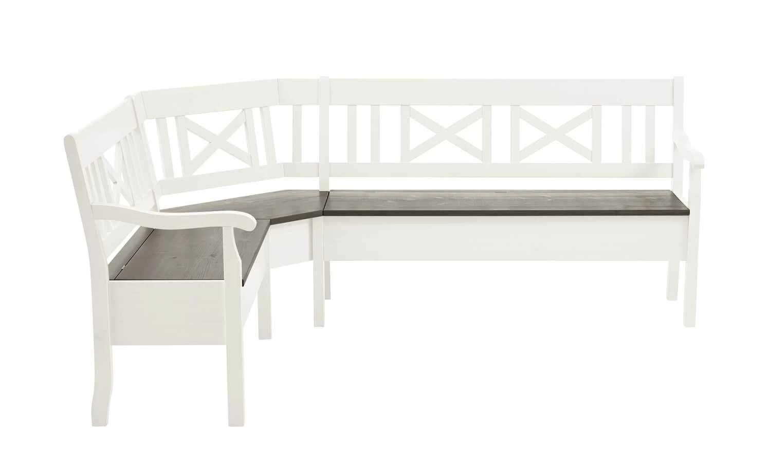 maison bleue Truheneckbank Florian | Weiß / Grau rechts 10 maison bleue Truheneckbank Florian | Weiß / Grau rechts – Bild 10