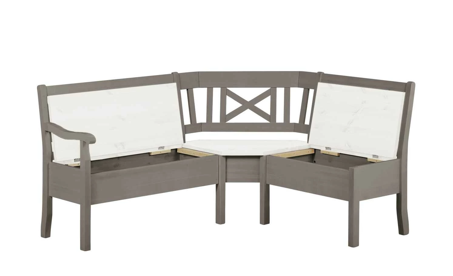 maison bleue Truheneckbank massiv Florian | Grau / Weiß ca. 171 x 148 cm 4 maison bleue Truheneckbank massiv Florian | Grau / Weiß ca. 171 x 148 cm – Bild 4