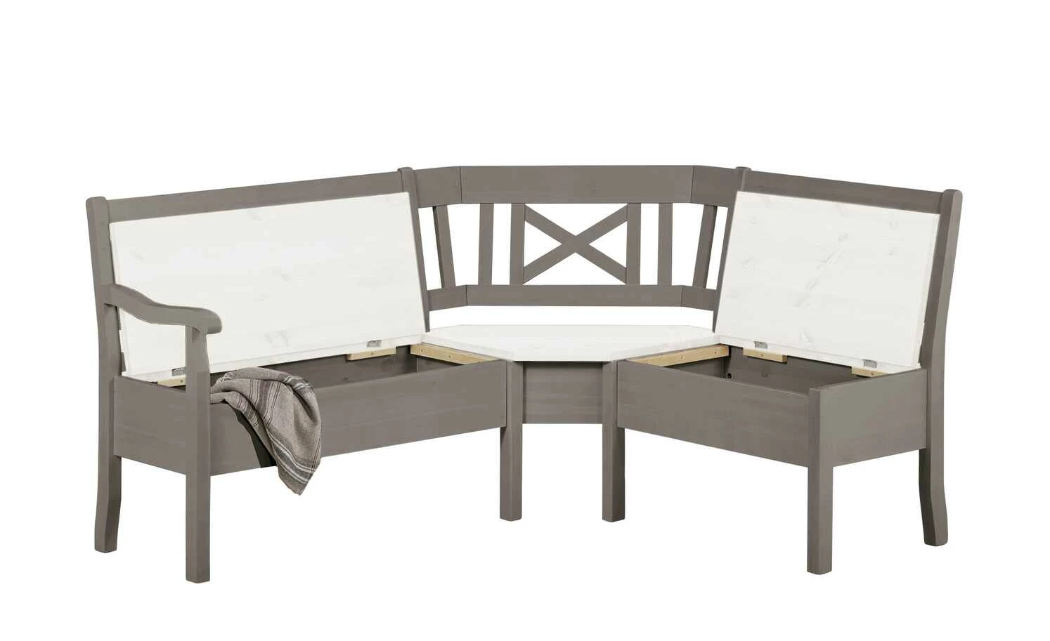 maison bleue Truheneckbank massiv Florian | Grau / Weiß ca. 171 x 148 cm 5 maison bleue Truheneckbank massiv Florian | Grau / Weiß ca. 171 x 148 cm – Bild 5