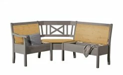 maison bleue Truheneckbank massiv Florian | Grau / laugenfarben ca. 148 x 171 cm -Bänke Verkaufsladen 15301895 7 202108191245