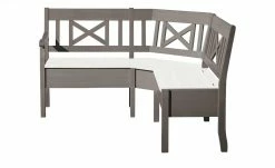 maison bleue Truheneckbank massiv Florian | Grau / Weiß ca. 148 x 171 cm -Bänke Verkaufsladen 15301898 4 202108191248