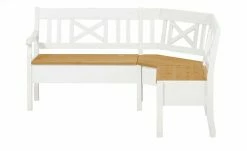maison bleue Truheneckbank massiv Florian | Weiß / laugenfarben ca. 214 x 171 cm -Bänke Verkaufsladen 15301900 6 202108191247