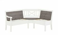 maison bleue Truheneckbank massiv Florian | Weiß / Grau ca. 214 x 171 cm -Bänke Verkaufsladen 15301902 2 202108191248