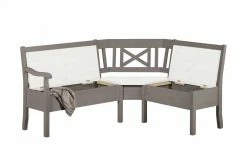 maison bleue Truheneckbank massiv Florian | Grau / Weiß ca. 214 x 171 cm -Bänke Verkaufsladen 15301911 8 202108191247