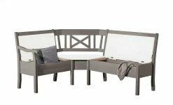 maison bleue Truheneckbank massiv Florian | Grau / Weiß ca. 171 x 214 cm -Bänke Verkaufsladen 15301924 5 202108191245
