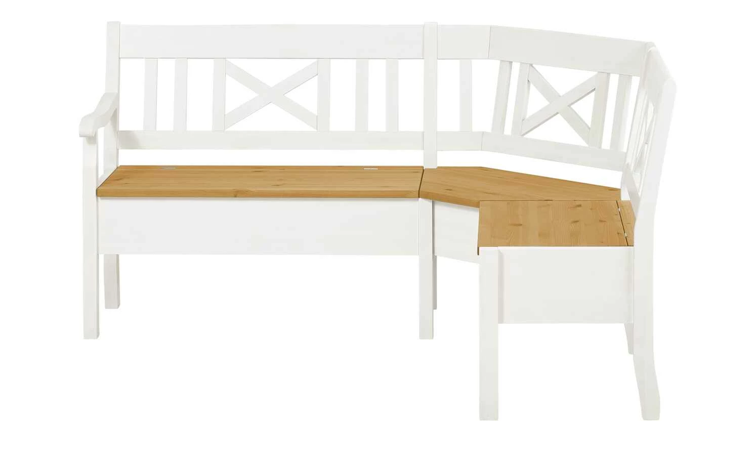 maison bleue Truheneckbank massiv Florian | Weiß / laugenfarben ca. 214 x 148 cm 3 maison bleue Truheneckbank massiv Florian | Weiß / laugenfarben ca. 214 x 148 cm – Bild 3