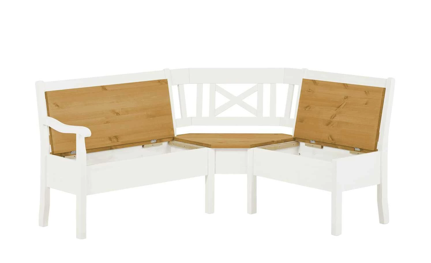 maison bleue Truheneckbank massiv Florian | Weiß / laugenfarben ca. 214 x 148 cm 4 maison bleue Truheneckbank massiv Florian | Weiß / laugenfarben ca. 214 x 148 cm – Bild 4