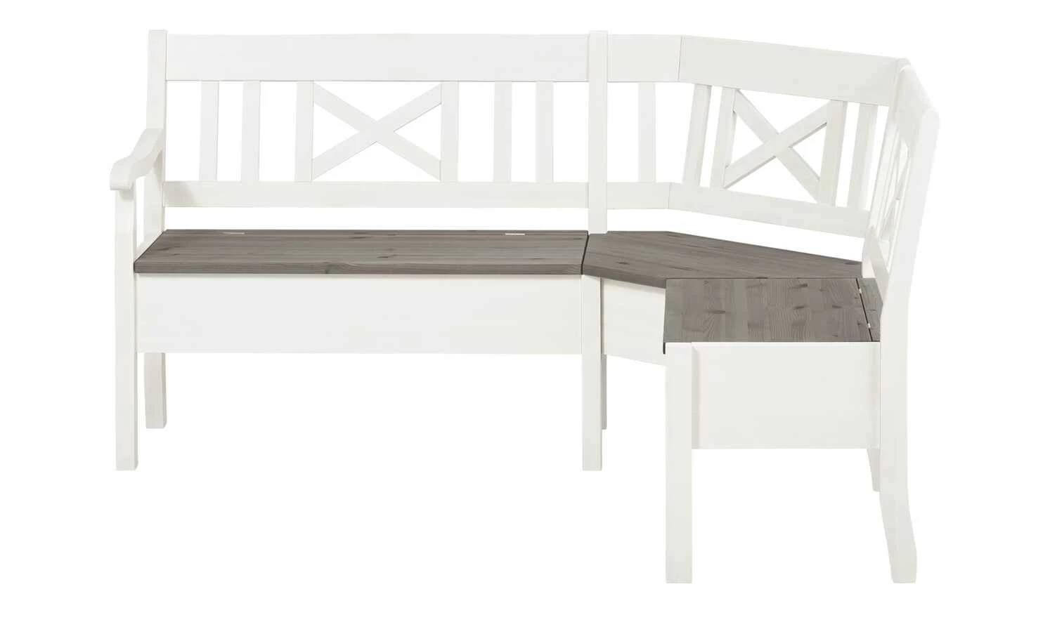 maison bleue Truheneckbank massiv Florian | Weiß / Grau ca. 214 x 148 cm 8 maison bleue Truheneckbank massiv Florian | Weiß / Grau ca. 214 x 148 cm – Bild 8