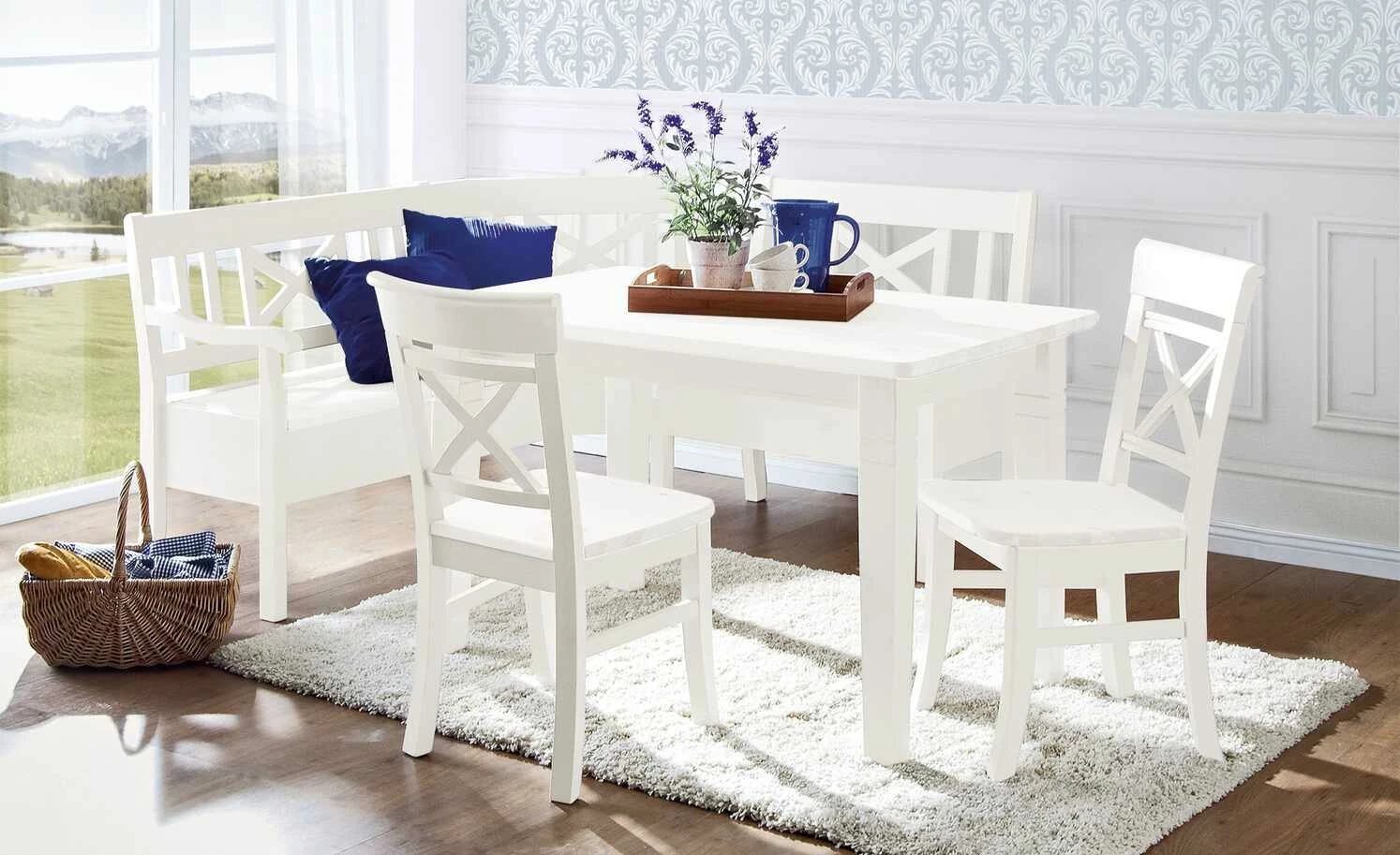 maison bleue Truheneckbank massiv Florian | Weiß ca. 214 x 148 cm 1 maison bleue Truheneckbank massiv Florian | Weiß ca. 214 x 148 cm