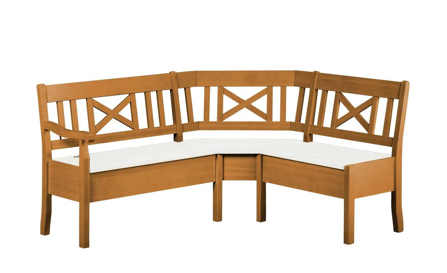 maison bleue Truheneckbank massiv Florian | bernsteinfarben / Weiß ca. 214 x 148 cm 2 maison bleue Truheneckbank massiv Florian | bernsteinfarben / Weiß ca. 214 x 148 cm – Bild 2