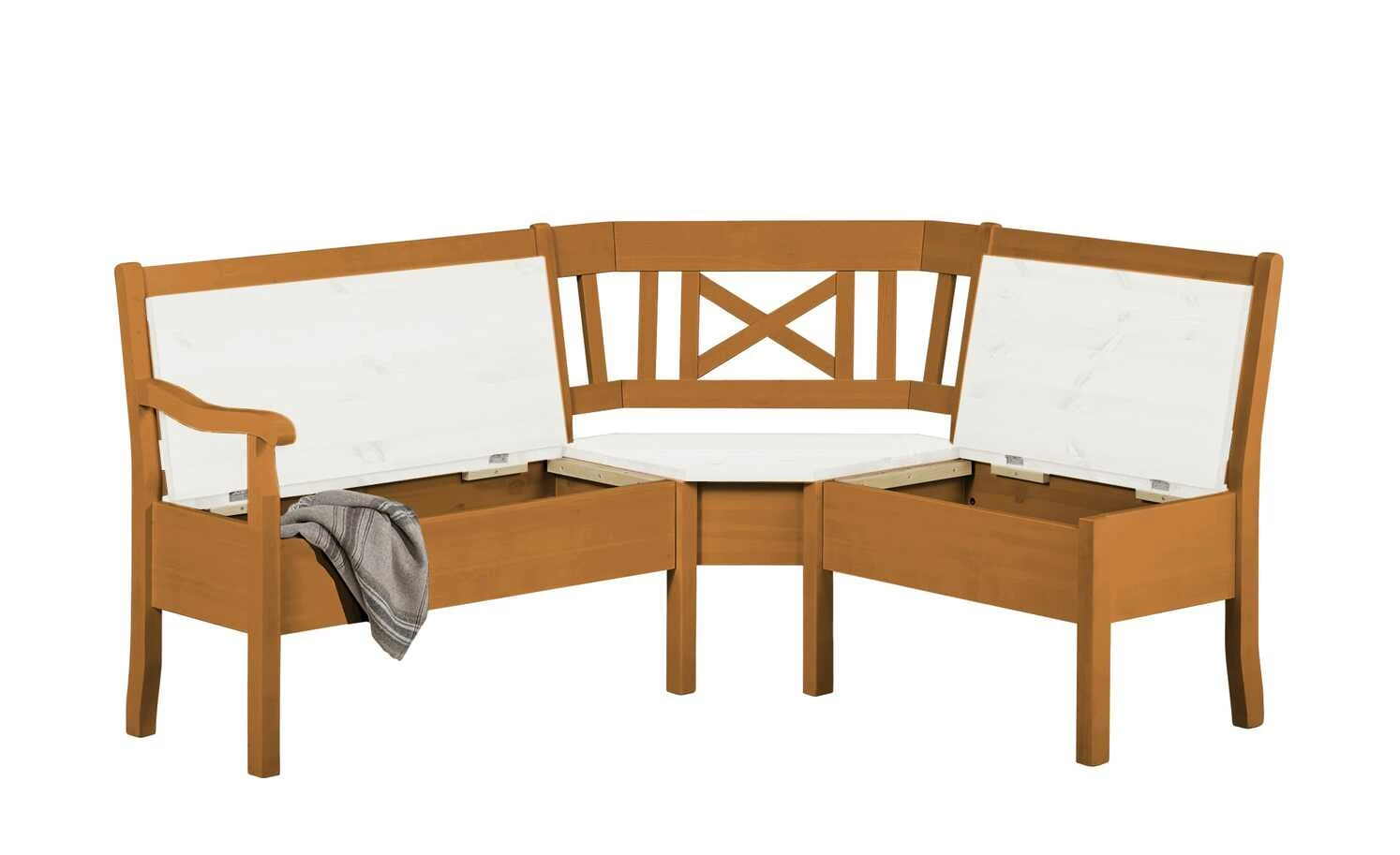 maison bleue Truheneckbank massiv Florian | bernsteinfarben / Weiß ca. 214 x 148 cm 7 maison bleue Truheneckbank massiv Florian | bernsteinfarben / Weiß ca. 214 x 148 cm – Bild 7