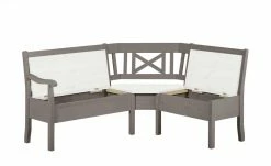 maison bleue Truheneckbank massiv Florian | Grau / Weiß ca. 214 x 148 cm -Bänke Verkaufsladen 15301938 2 202108191248