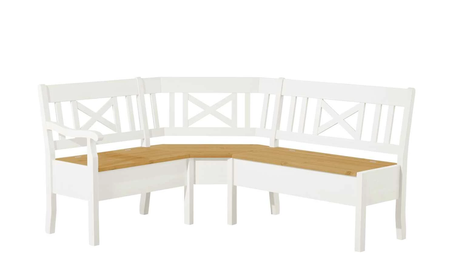 maison bleue Truheneckbank massiv Florian | Weiß / laugenfarben ca. 148 x 214 cm 2 maison bleue Truheneckbank massiv Florian | Weiß / laugenfarben ca. 148 x 214 cm – Bild 2