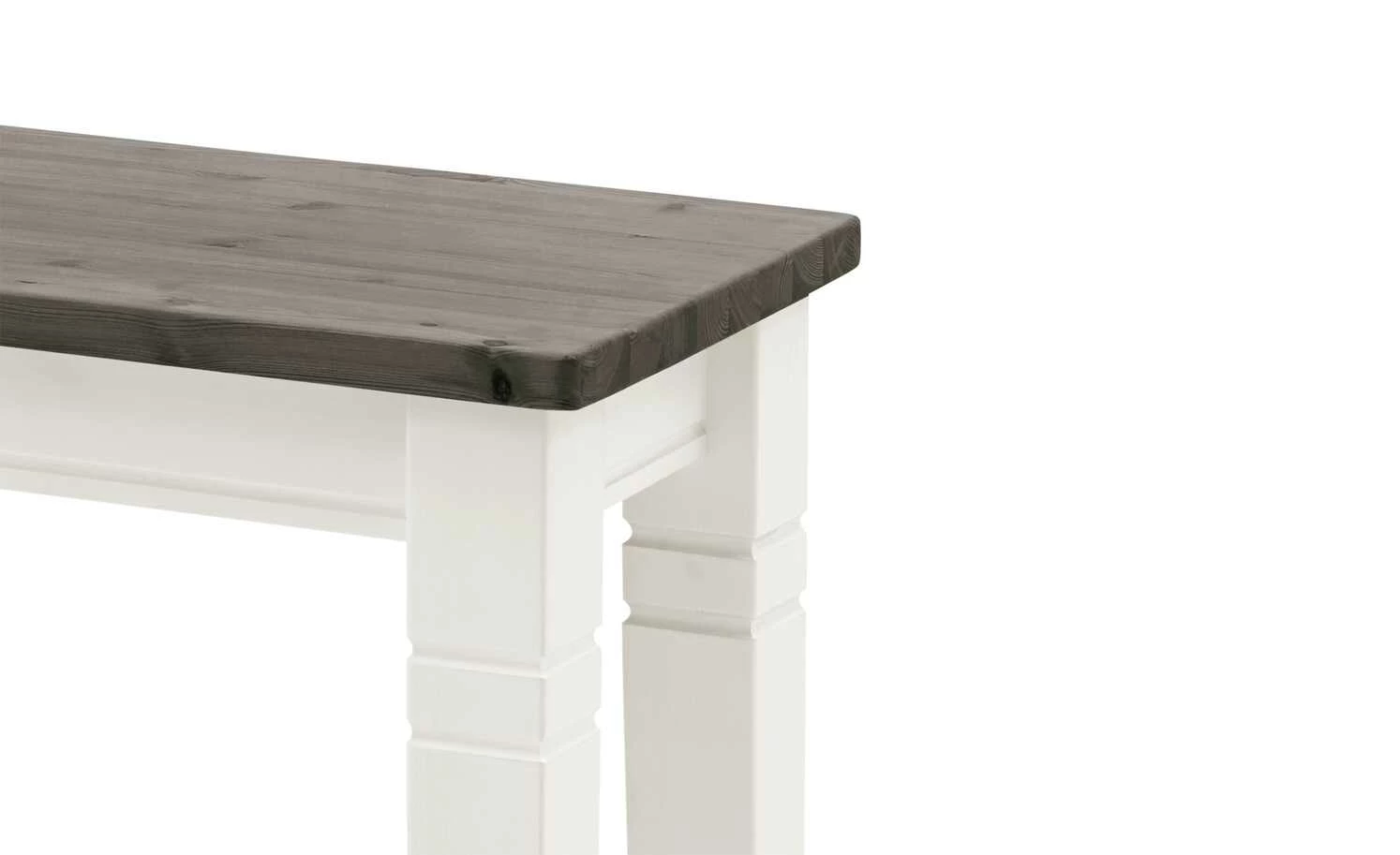 maison bleue Sitzbank massiv Florian | Weiß / Grau 3 maison bleue Sitzbank massiv Florian | Weiß / Grau – Bild 3