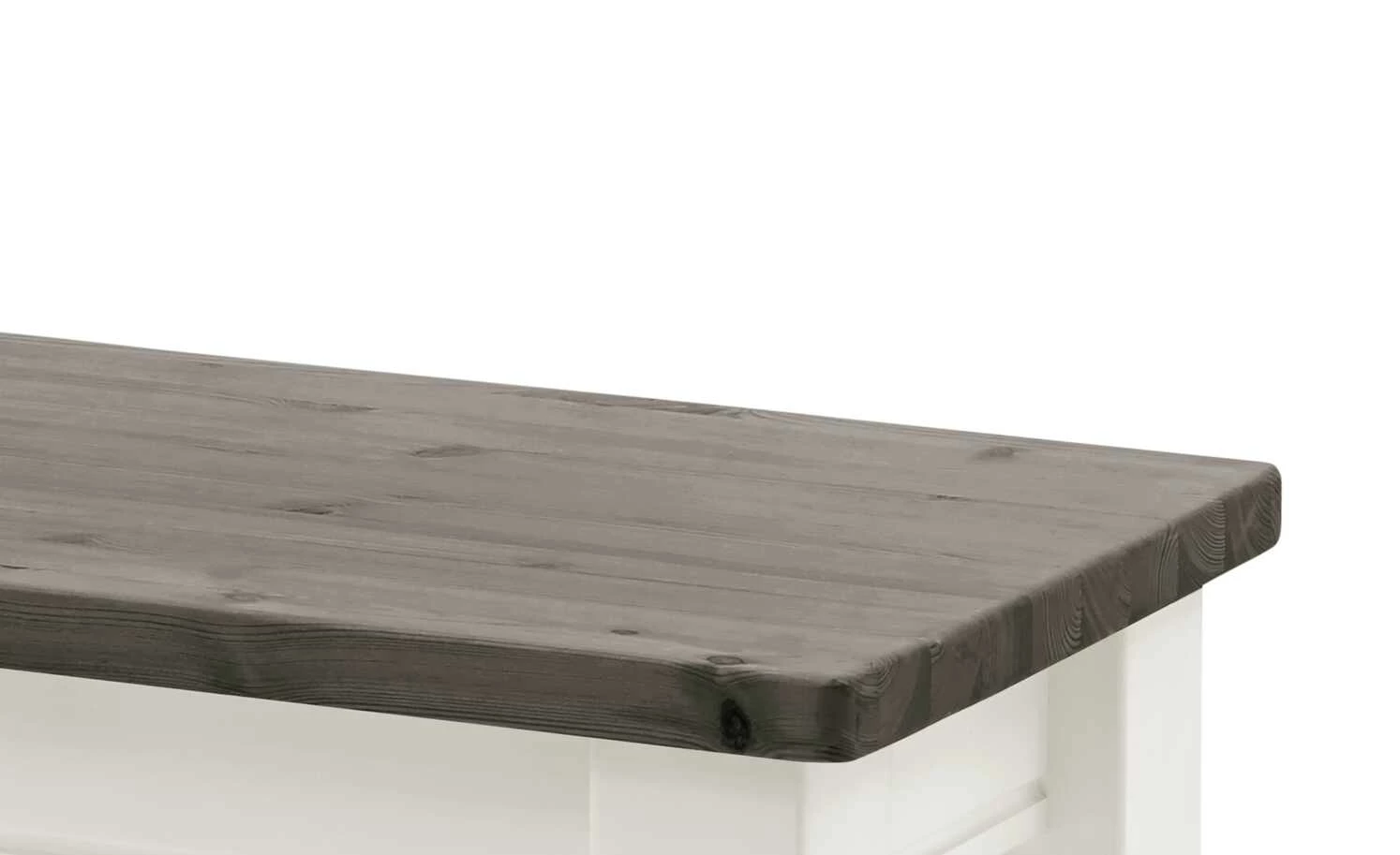 maison bleue Sitzbank massiv Florian | Weiß / Grau 5 maison bleue Sitzbank massiv Florian | Weiß / Grau – Bild 5