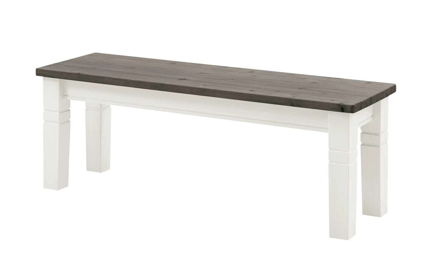 maison bleue Sitzbank massiv Florian | Weiß / Grau 1 maison bleue Sitzbank massiv Florian | Weiß / Grau