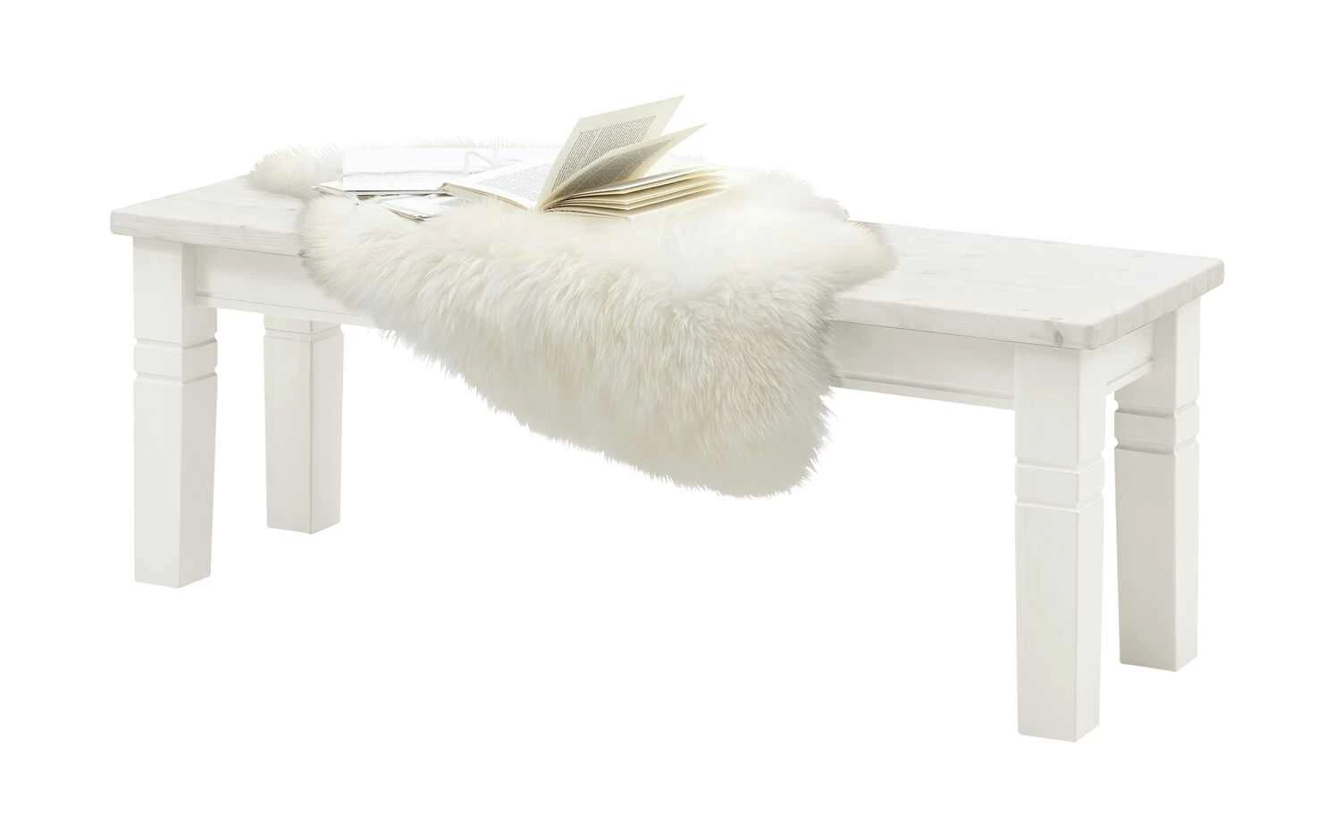 maison bleue Sitzbank massiv Florian | Weiß 7 maison bleue Sitzbank massiv Florian | Weiß – Bild 7