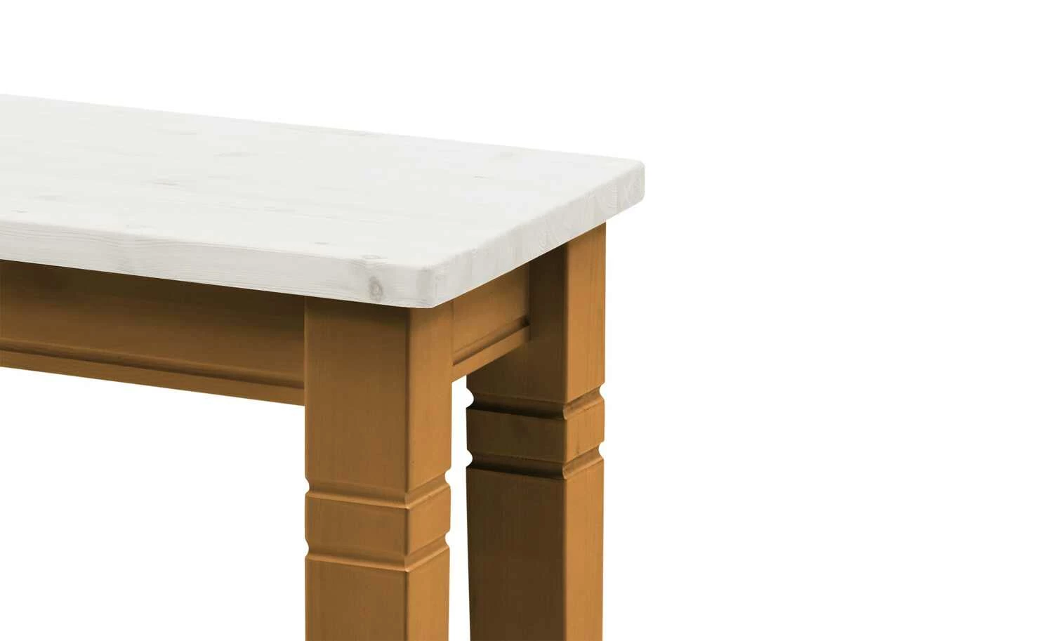 maison bleue Sitzbank massiv Florian | bernsteinfarben / Weiß 3 maison bleue Sitzbank massiv Florian | bernsteinfarben / Weiß – Bild 3