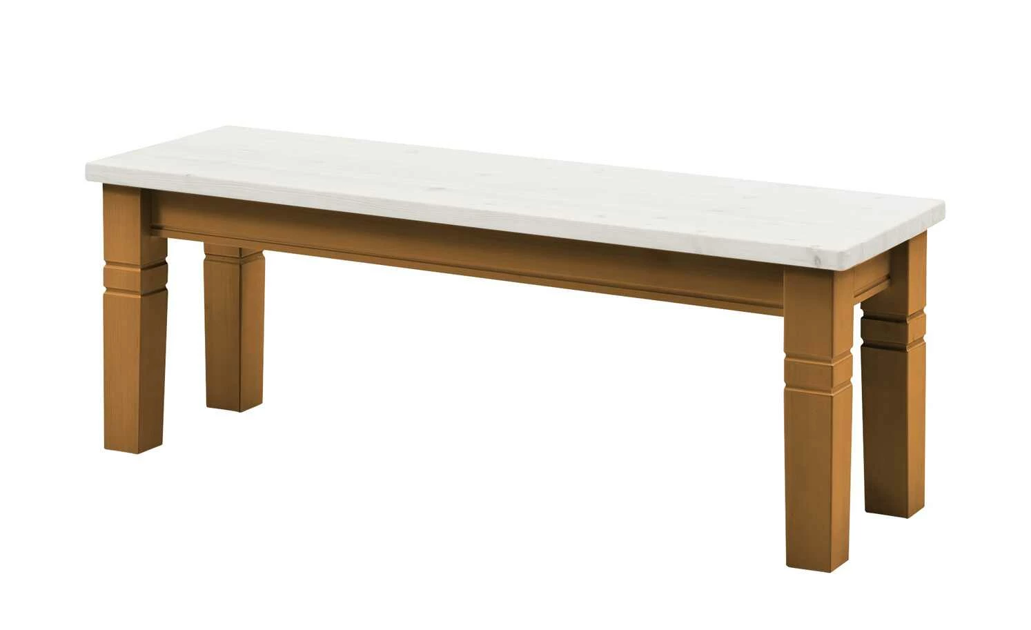 maison bleue Sitzbank massiv Florian | bernsteinfarben / Weiß 1 maison bleue Sitzbank massiv Florian | bernsteinfarben / Weiß