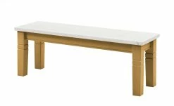 maison bleue Sitzbank massiv Florian | laugenfarben / Weiß