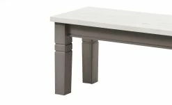 maison bleue Sitzbank massiv Florian | Grau / Weiß -Bänke Verkaufsladen 15302043 3 202111241244