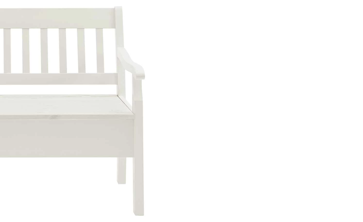 maison bleue Sitzbank mit Stauraum massiv Bendix | Weiß 130,9|cm Ja 4 maison bleue Sitzbank mit Stauraum massiv Bendix | Weiß 130,9|cm Ja – Bild 4