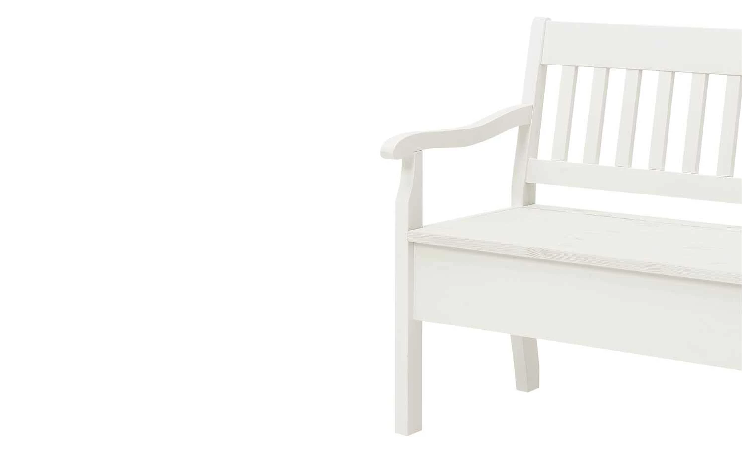 maison bleue Sitzbank mit Stauraum massiv Bendix | Weiß 130,9|cm Ja 5 maison bleue Sitzbank mit Stauraum massiv Bendix | Weiß 130,9|cm Ja – Bild 5