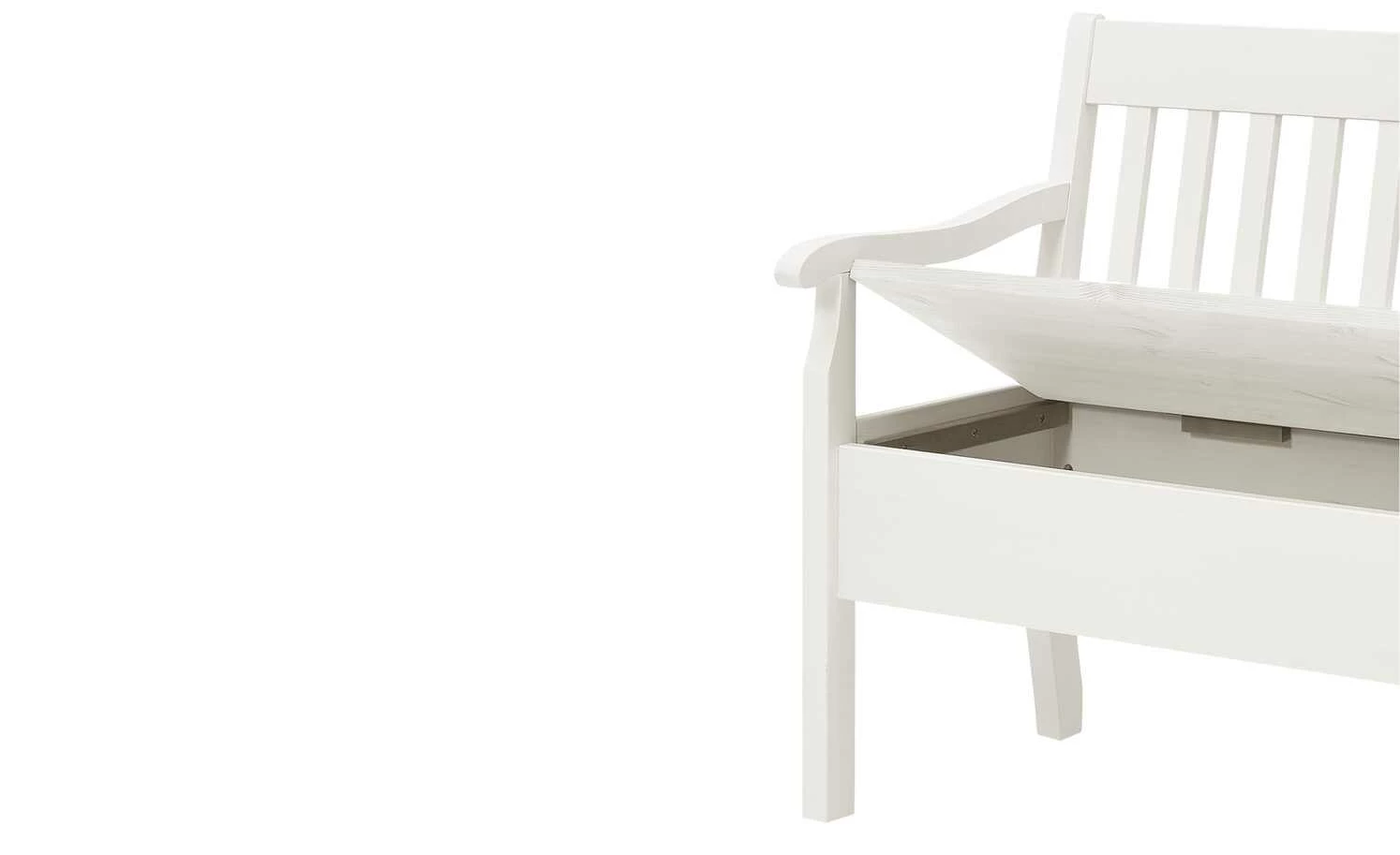 maison bleue Sitzbank mit Stauraum massiv Bendix | Weiß 130,9|cm Ja 6 maison bleue Sitzbank mit Stauraum massiv Bendix | Weiß 130,9|cm Ja – Bild 6