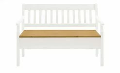 maison bleue Sitzbank mit Stauraum massiv Bendix | Weiß / laugenfarben 130,9|cm Ja -Bänke Verkaufsladen 15302064 2 202111241244