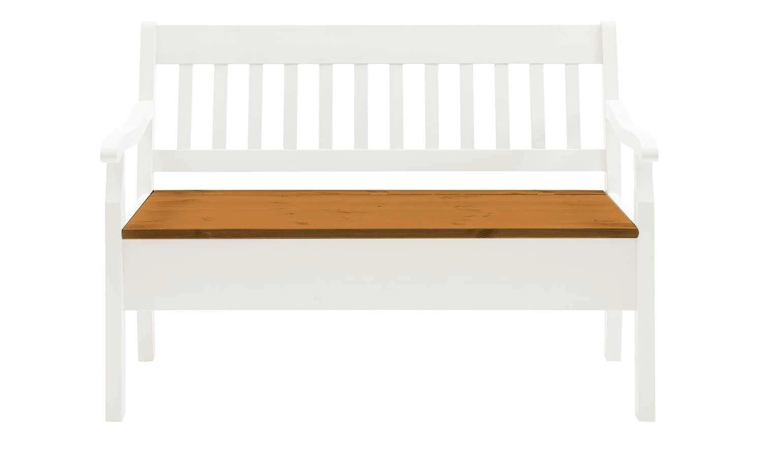 maison bleue Sitzbank mit Stauraum massiv Bendix | Weiß / bernsteinfarben 130,9|cm Ja 5 maison bleue Sitzbank mit Stauraum massiv Bendix | Weiß / bernsteinfarben 130,9|cm Ja – Bild 5