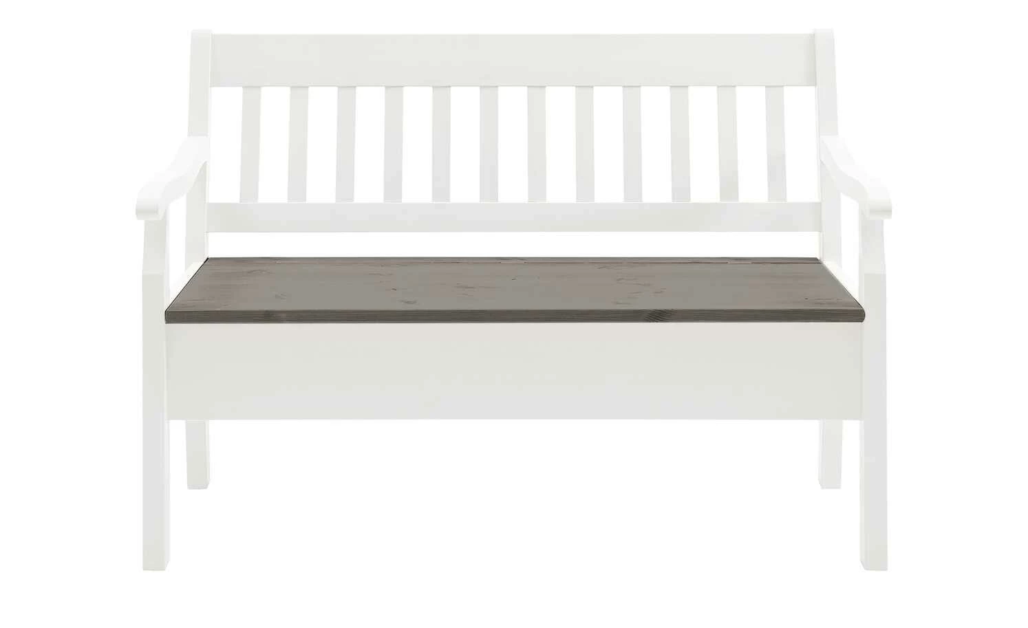 maison bleue Sitzbank mit Stauraum massiv Bendix | Weiß / Grau 130,9|cm Ja 2 maison bleue Sitzbank mit Stauraum massiv Bendix | Weiß / Grau 130,9|cm Ja – Bild 2
