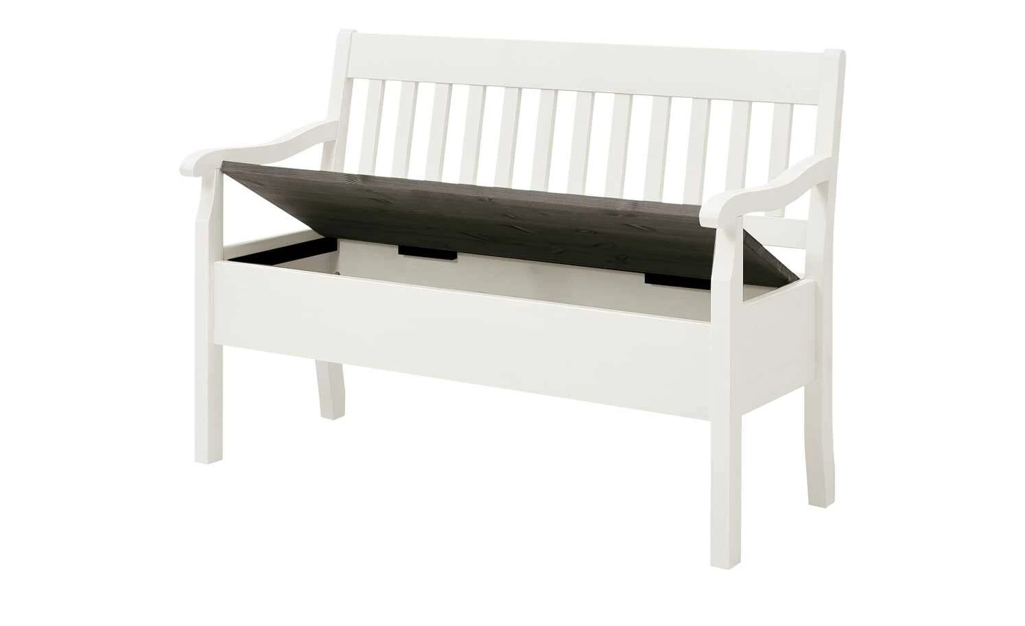 maison bleue Sitzbank mit Stauraum massiv Bendix | Weiß / Grau 130,9|cm Ja 6 maison bleue Sitzbank mit Stauraum massiv Bendix | Weiß / Grau 130,9|cm Ja – Bild 6