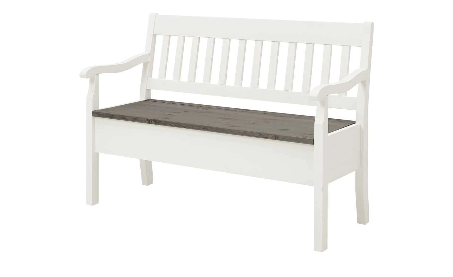maison bleue Sitzbank mit Stauraum massiv Bendix | Weiß / Grau 130,9|cm Ja 1 maison bleue Sitzbank mit Stauraum massiv Bendix | Weiß / Grau 130,9|cm Ja
