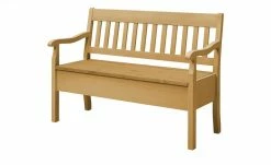 maison bleue Sitzbank mit Stauraum massiv Bendix | laugenfarben 130,9|cm Ja