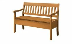 maison bleue Sitzbank mit Stauraum massiv Bendix | bernsteinfarben 130,9|cm Ja