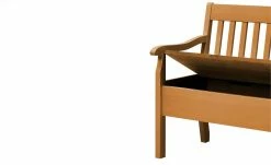 maison bleue Sitzbank mit Stauraum massiv Bendix | bernsteinfarben 130,9|cm Ja -Bänke Verkaufsladen 15302068 6 202111241244