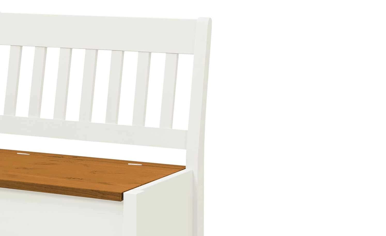 maison bleue Sitzbank mit Stauraum massiv Bendix | Weiß / bernsteinfarben 82,7|cm Nein 4 maison bleue Sitzbank mit Stauraum massiv Bendix | Weiß / bernsteinfarben 82,7|cm Nein – Bild 4