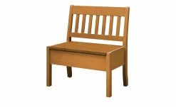 maison bleue Sitzbank mit Stauraum massiv Bendix | bernsteinfarben 82,7|cm Nein