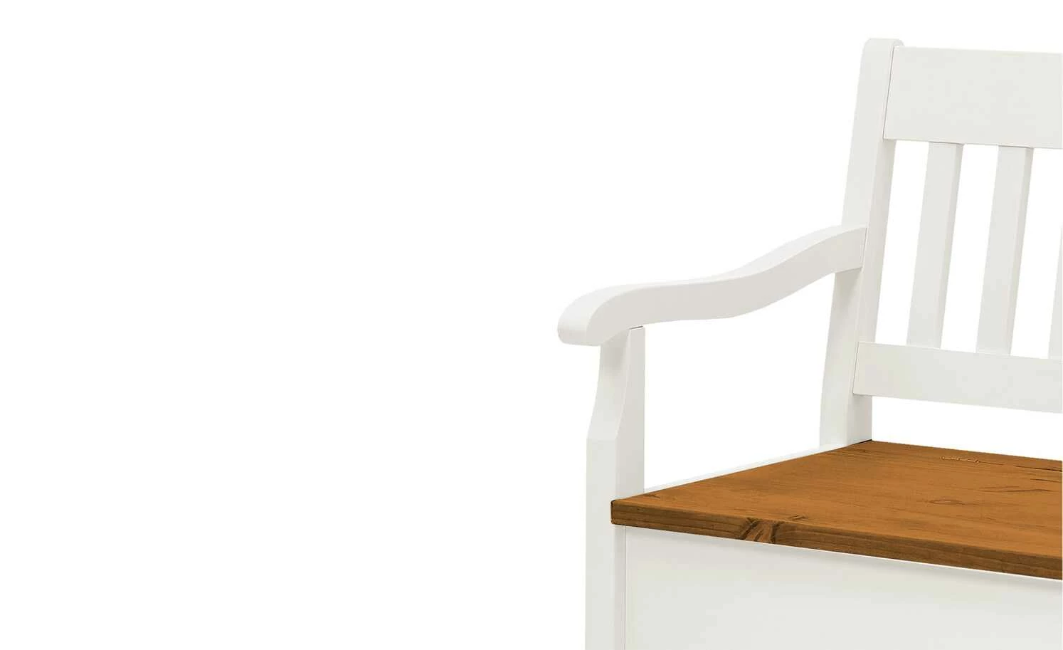 maison bleue Sitzbank mit Stauraum massiv Bendix | Weiß / bernsteinfarben 82,7|cm Ja 5 maison bleue Sitzbank mit Stauraum massiv Bendix | Weiß / bernsteinfarben 82,7|cm Ja – Bild 5