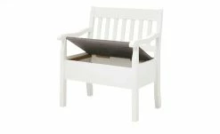 maison bleue Sitzbank mit Stauraum massiv Bendix | Weiß / Grau 82,7|cm Ja -Bänke Verkaufsladen 15302080 6 202111241244