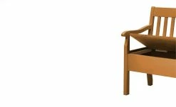 maison bleue Sitzbank mit Stauraum massiv Bendix | bernsteinfarben 82,7|cm Ja -Bänke Verkaufsladen 15302083 3 202111241244