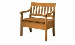 maison bleue Sitzbank mit Stauraum massiv Bendix | bernsteinfarben 82,7|cm Ja