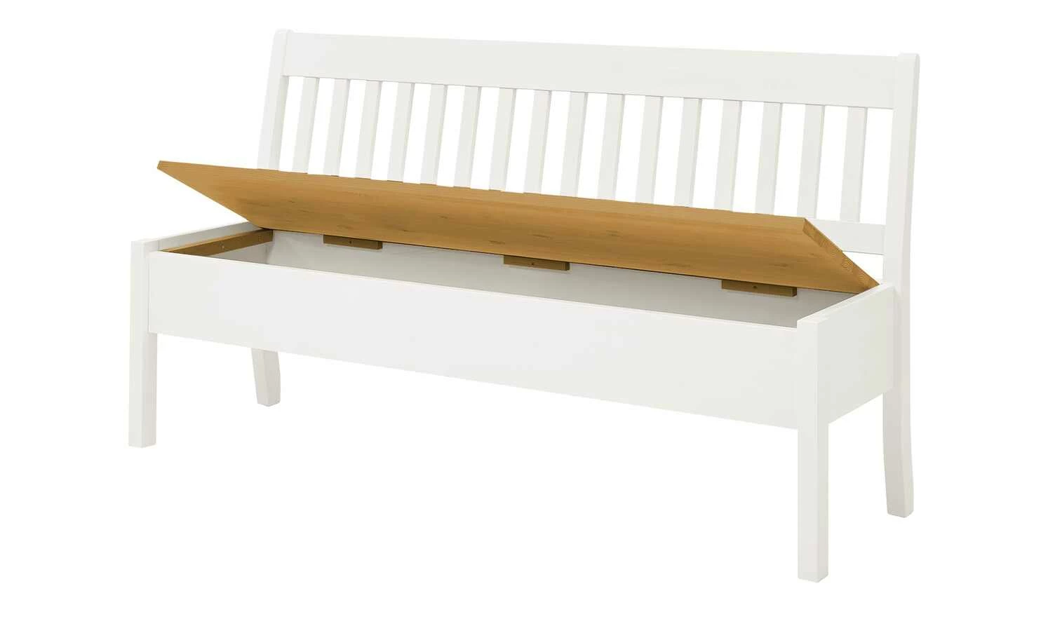 maison bleue Sitzbank mit Stauraum massiv Bendix | Weiß / laugenfarben 169,1|cm Nein 2 maison bleue Sitzbank mit Stauraum massiv Bendix | Weiß / laugenfarben 169,1|cm Nein – Bild 2
