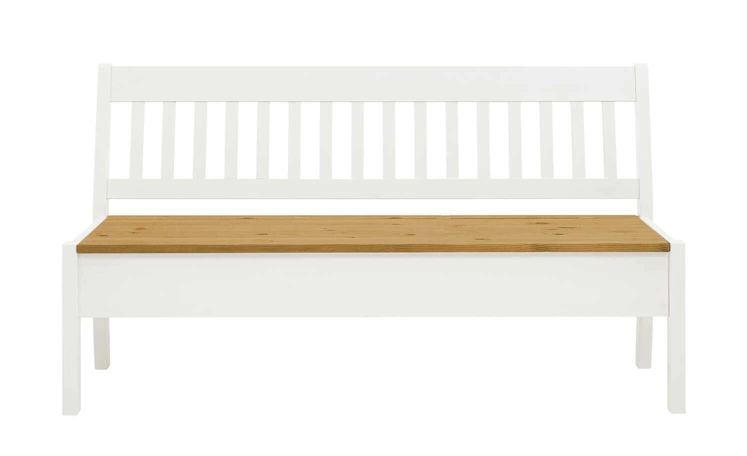 maison bleue Sitzbank mit Stauraum massiv Bendix | Weiß / laugenfarben 169,1|cm Nein 3 maison bleue Sitzbank mit Stauraum massiv Bendix | Weiß / laugenfarben 169,1|cm Nein – Bild 3