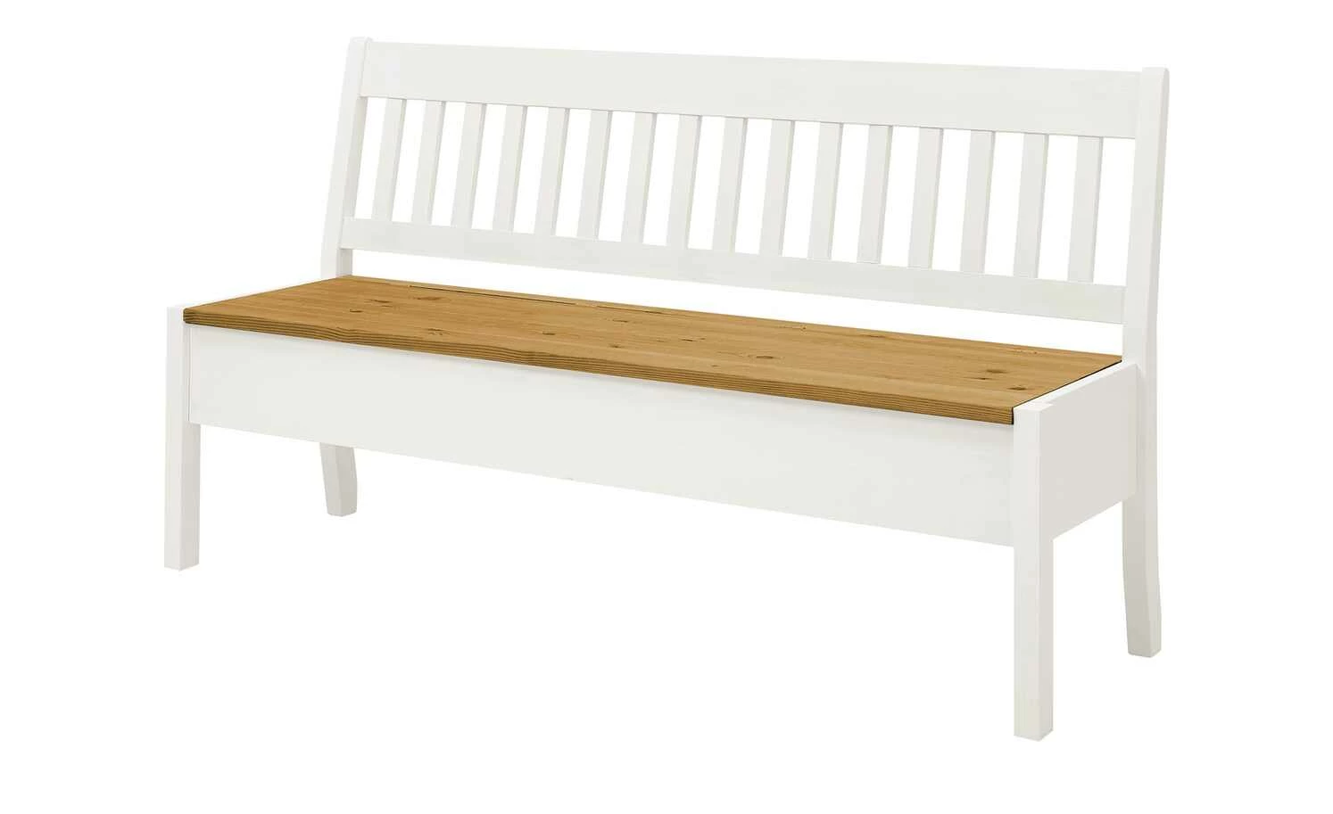 maison bleue Sitzbank mit Stauraum massiv Bendix | Weiß / laugenfarben 169,1|cm Nein 1 maison bleue Sitzbank mit Stauraum massiv Bendix | Weiß / laugenfarben 169,1|cm Nein
