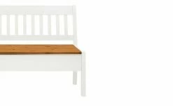 maison bleue Sitzbank mit Stauraum massiv Bendix | Weiß / bernsteinfarben 169,1|cm Nein -Bänke Verkaufsladen 15302086 3 202111241244