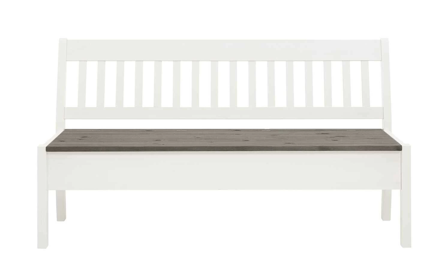 maison bleue Sitzbank mit Stauraum massiv Bendix | Weiß / Grau 169,1|cm Nein 2 maison bleue Sitzbank mit Stauraum massiv Bendix | Weiß / Grau 169,1|cm Nein – Bild 2