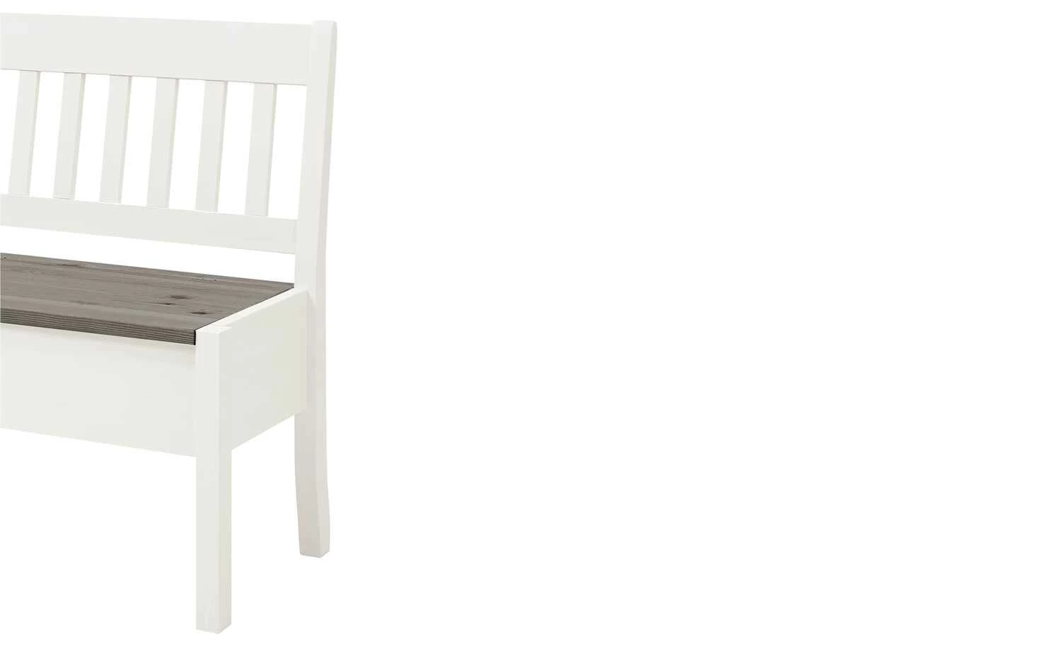 maison bleue Sitzbank mit Stauraum massiv Bendix | Weiß / Grau 169,1|cm Nein 4 maison bleue Sitzbank mit Stauraum massiv Bendix | Weiß / Grau 169,1|cm Nein – Bild 4