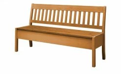 maison bleue Sitzbank mit Stauraum massiv Bendix | bernsteinfarben 169,1|cm Nein