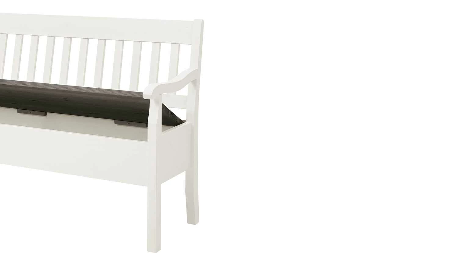 maison bleue Sitzbank mit Stauraum massiv Bendix | Weiß / Grau 169,1|cm Ja 4 maison bleue Sitzbank mit Stauraum massiv Bendix | Weiß / Grau 169,1|cm Ja – Bild 4